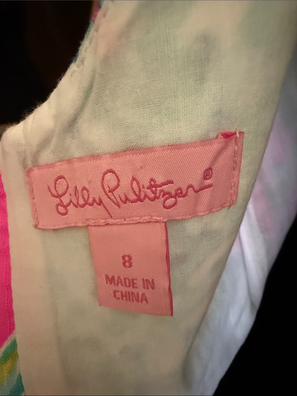 Lilly Pulitzer Pink and Turquoise Sleeveless Dress - Picture 3 of 3